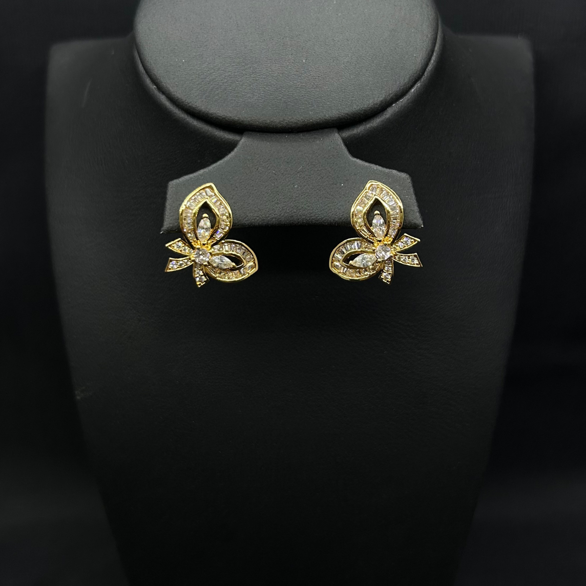 Golden Stonework Earrings – Premium Finish | 20% OFF