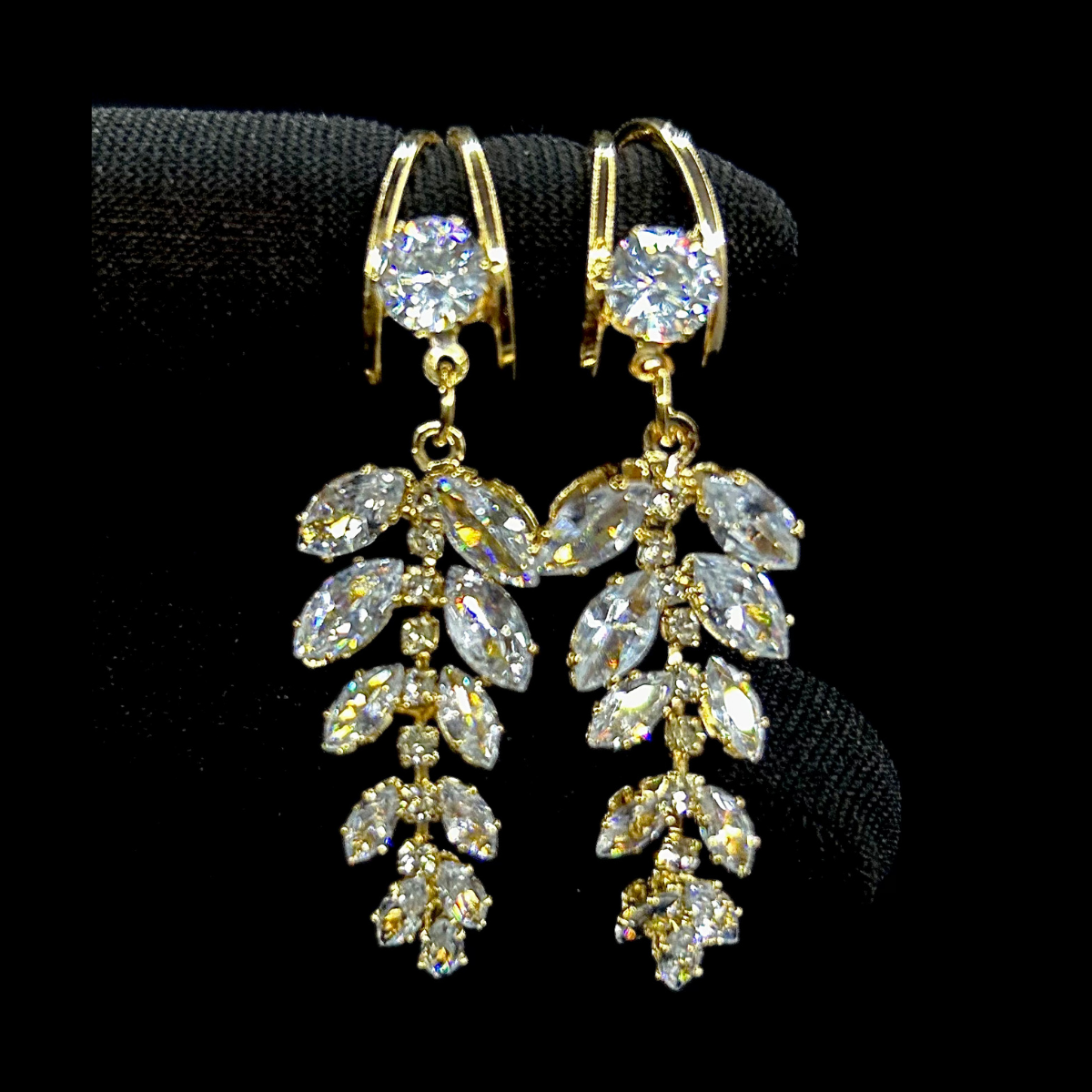 Stainless steel gem worked Earrings – 2 Different colours | 20% OFF