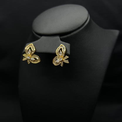 Golden Stonework Earrings – Premium Finish | 20% OFF