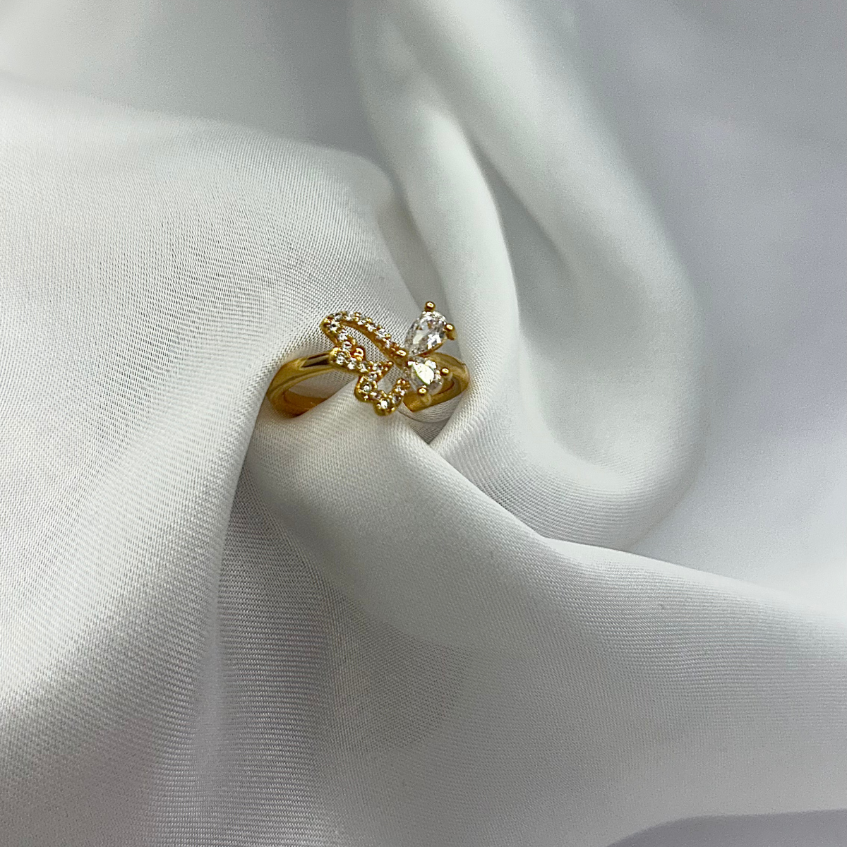 Butterfly Adjustable Ring – 20% OFF | Silver & Golden