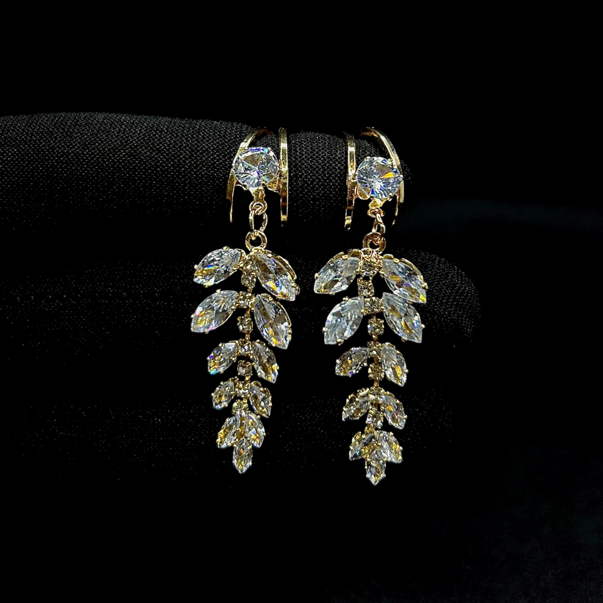 Stainless steel gem worked Earrings – 2 Different colours | 20% OFF