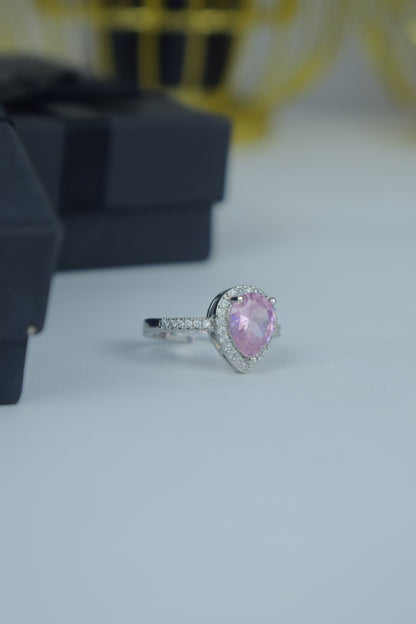 Elegant Adjustable Ring – 20% OFF |White stone Elegance