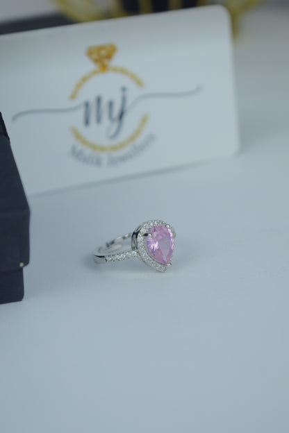 Elegant Adjustable Ring – 20% OFF |White stone Elegance