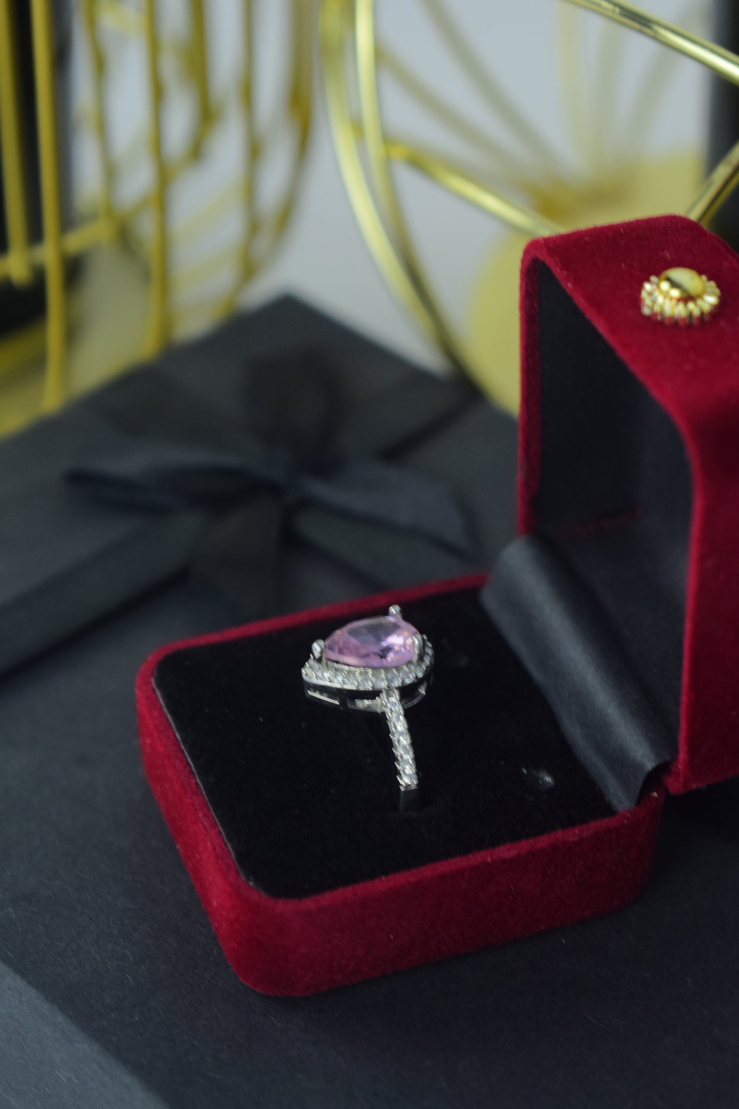 Elegant Adjustable Ring – 20% OFF |White stone Elegance