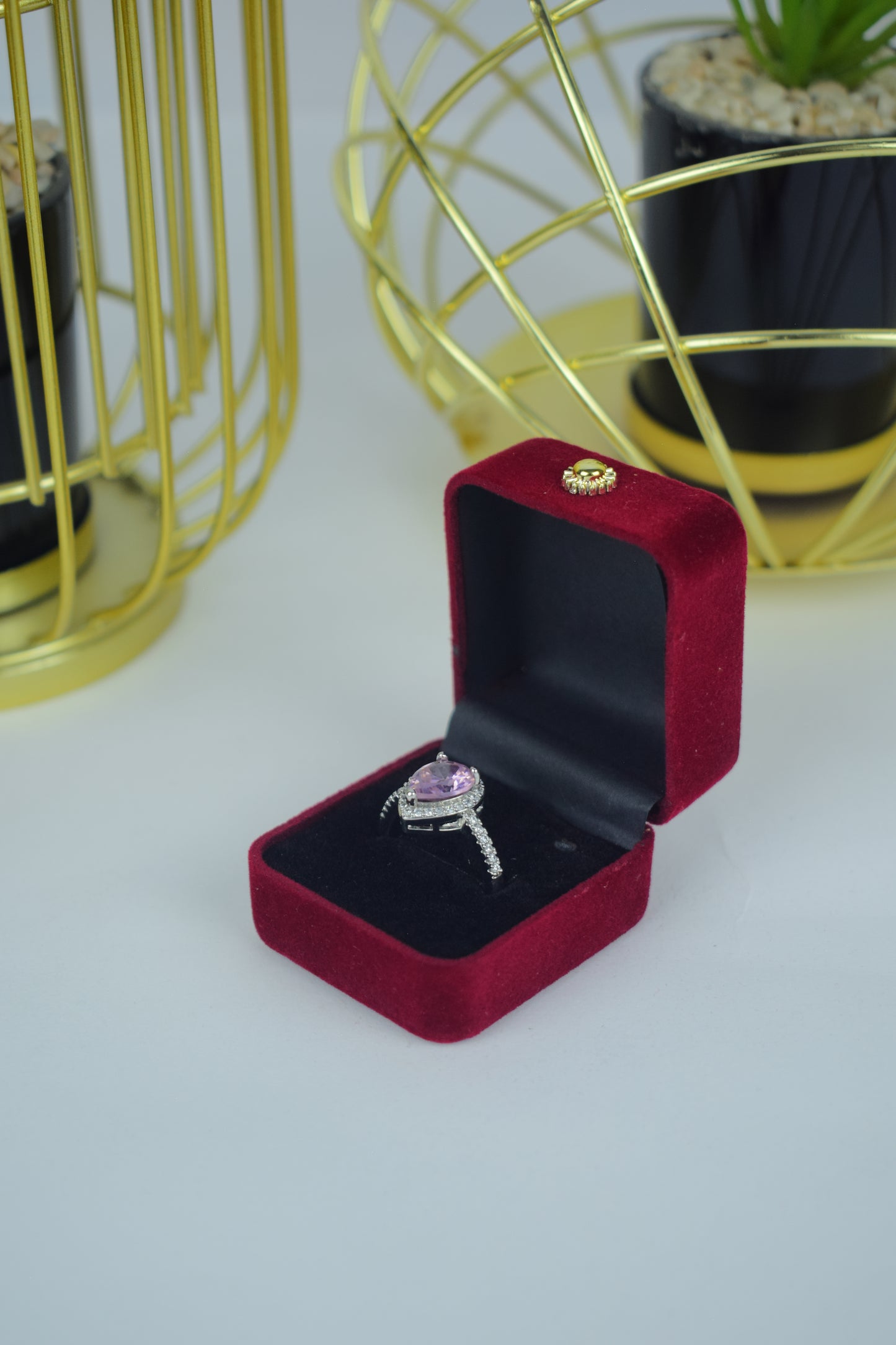 Elegant Adjustable Ring – 20% OFF |White stone Elegance