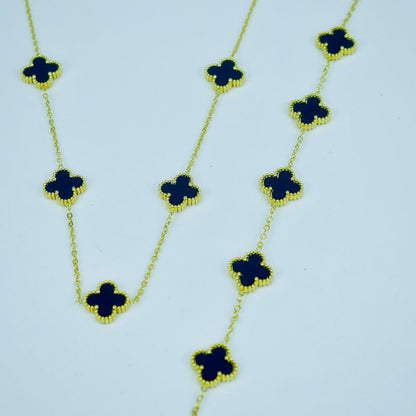 Elegant Clover Necklace Set (Black & White) – | Flat 20% OFF