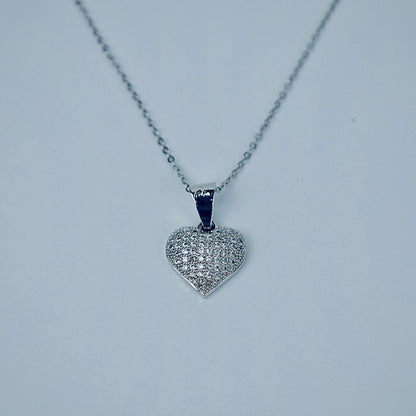 Shiny Heart-Shaped Necklace Set | 20% OFF