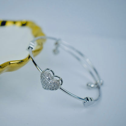 Shiny Heart-Shaped Necklace Set | 20% OFF