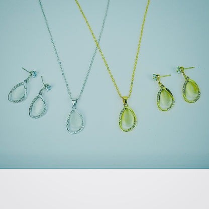 ✨ Teardrop Elegance Necklace Set | Flat 20% OFF