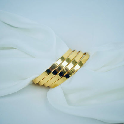 Timeless Gold Plated Bangle Set | Flat 20% Off
