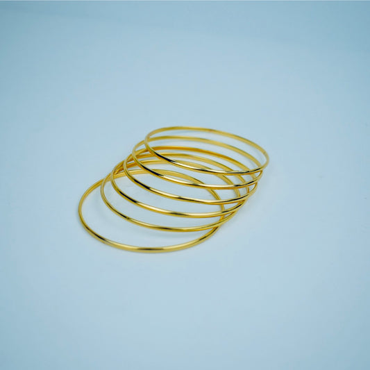 Classic Gold Plated Bangle Set | Flat 20% Off