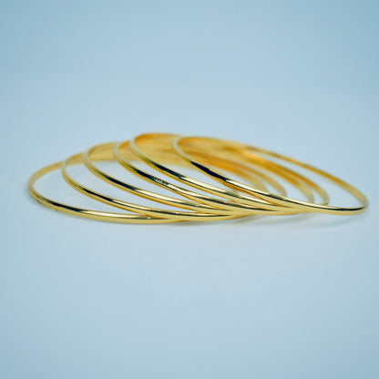 Classic Gold Plated Bangle Set | Flat 20% Off