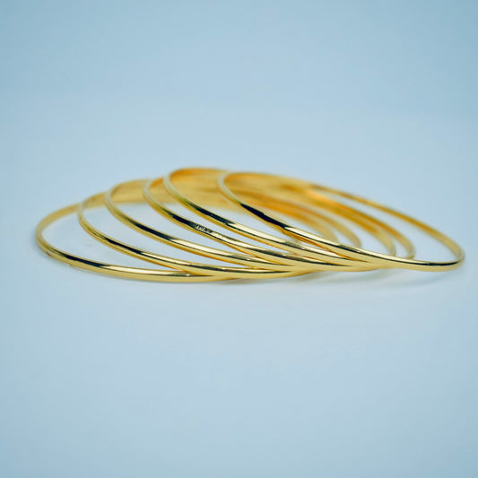 Classic Gold Plated Bangle Set | Flat 20% Off
