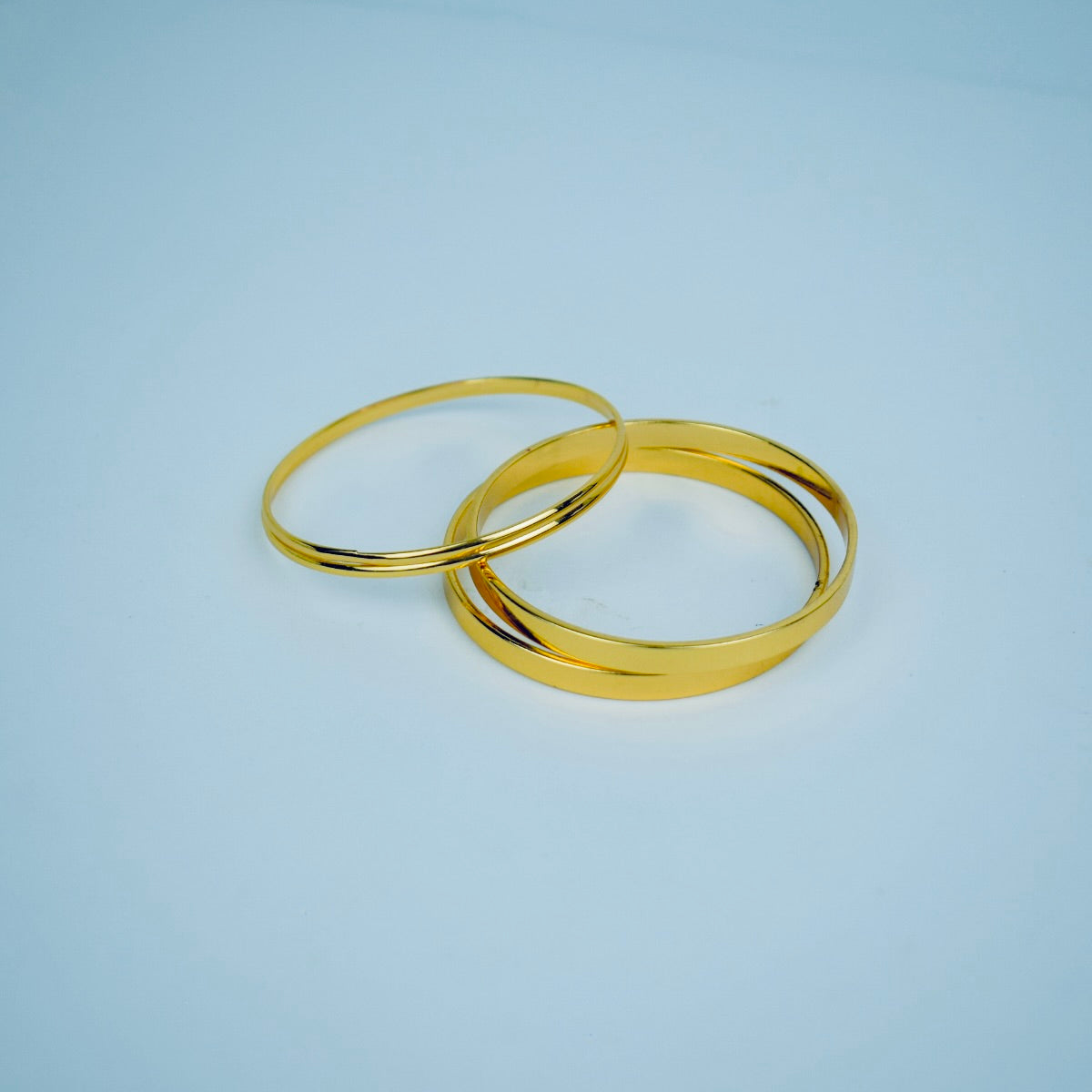 Golden Duo – Elegant Gold Plated Bangles | Flat 20% Off