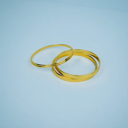 Golden Duo – Elegant Gold Plated Bangles | Flat 20% Off
