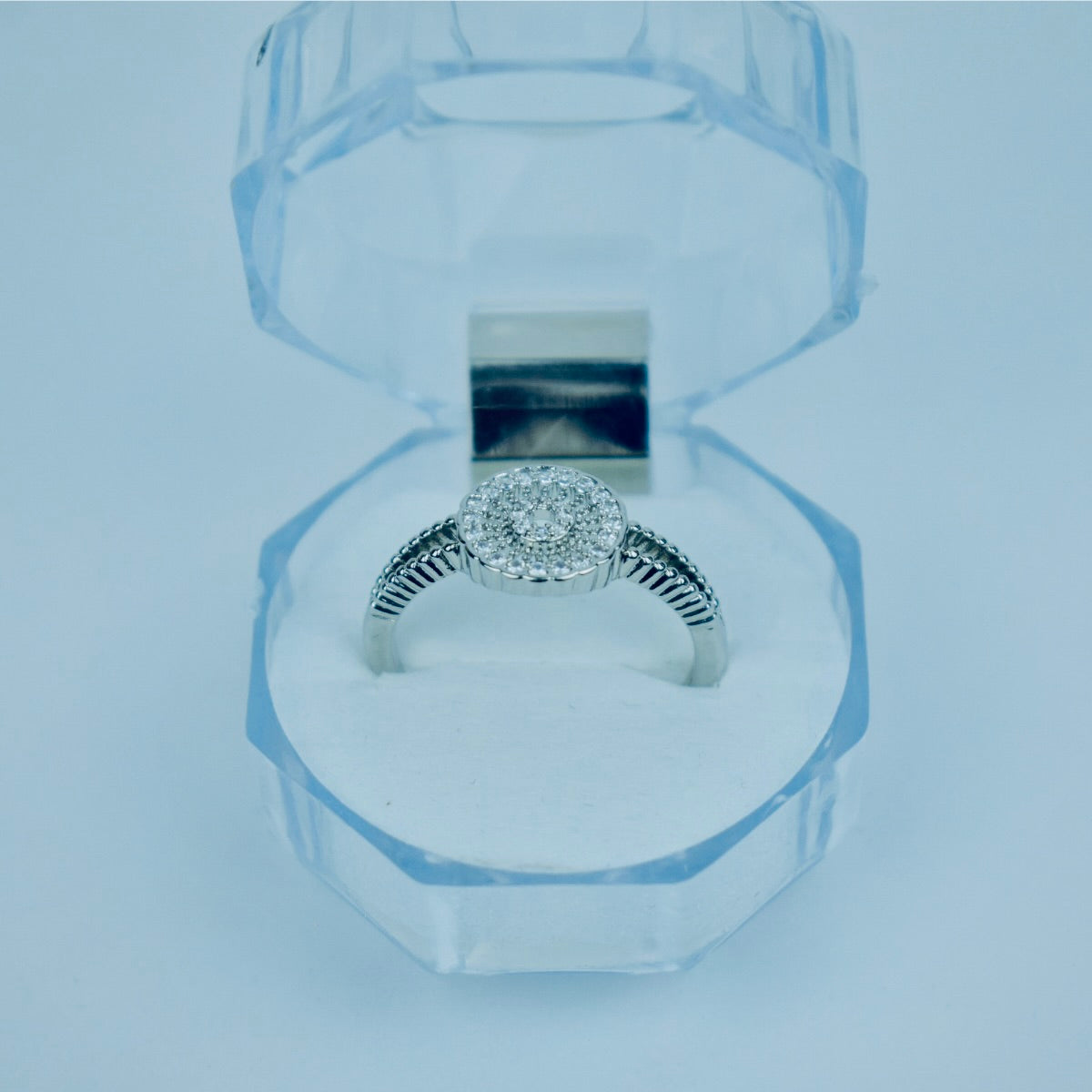 Elegant Adjustable Crystal Ring (Gold & Silver)