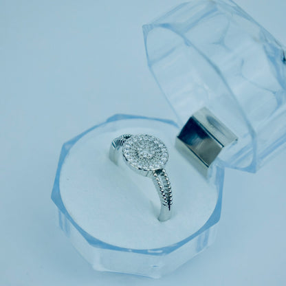 Elegant Adjustable Crystal Ring (Gold & Silver)