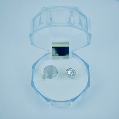 Stylish Glossy & Crystal Ring Flat 20% OFF