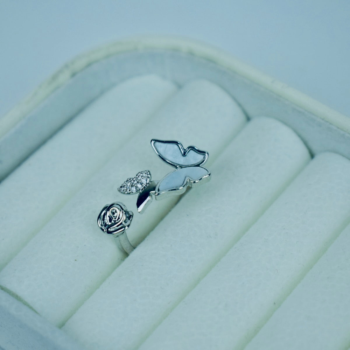 Butterfly Stone Work Adjustable Rings Flat 20% OFF