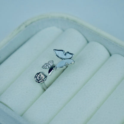 Butterfly Stone Work Adjustable Rings Flat 20% OFF