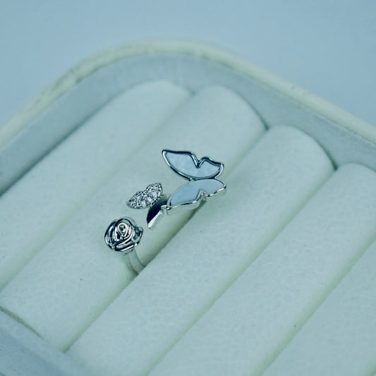 Butterfly Stone Work Adjustable Rings Flat 20% OFF