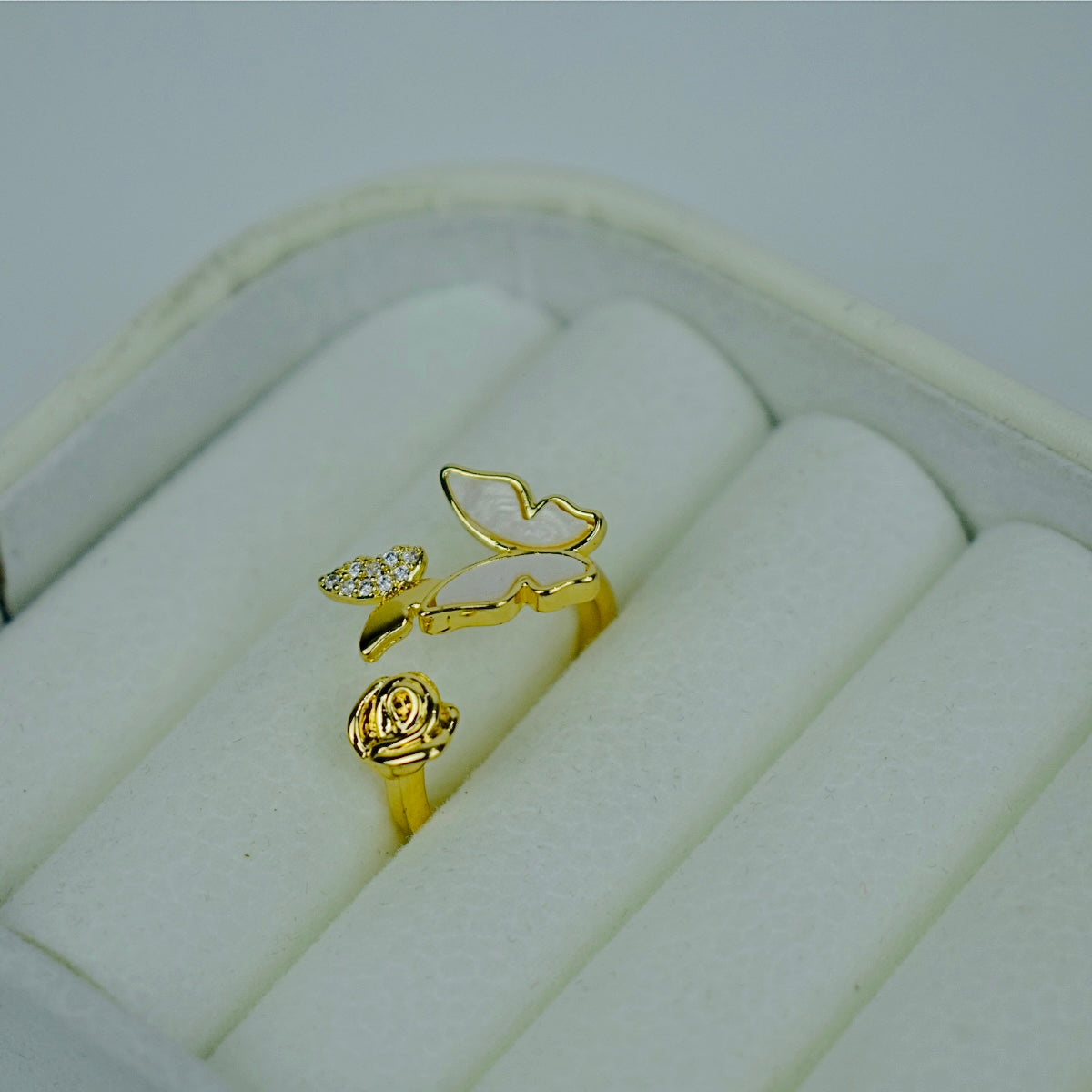 Butterfly Stone Work Adjustable Rings Flat 20% OFF