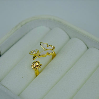Butterfly Stone Work Adjustable Rings Flat 20% OFF