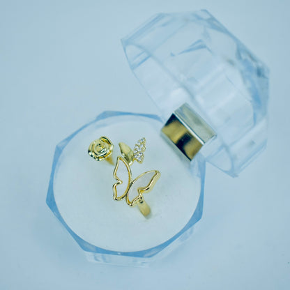 Butterfly Stone Work Adjustable Rings Flat 20% OFF