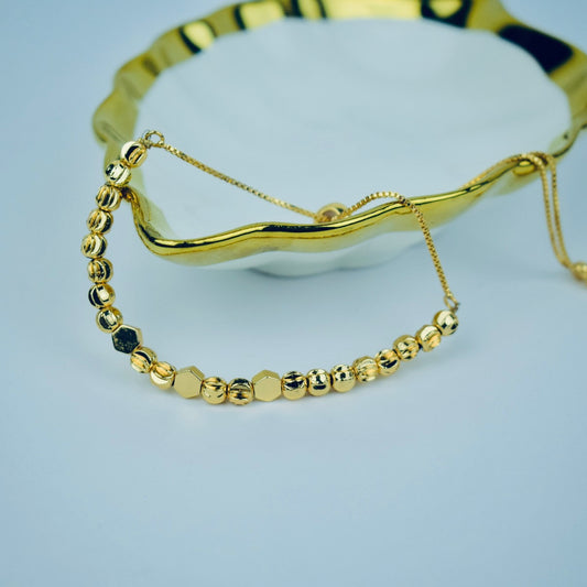Elegant Adjustable Golden Bracelet – Premium Finish