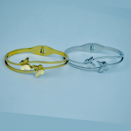 Butterfly Adjustable Stainless steel  Bangle | 20% OFF