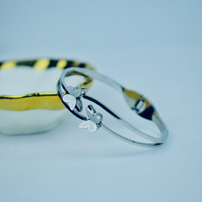 Butterfly Adjustable Stainless steel  Bangle | 20% OFF