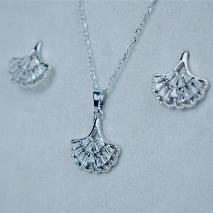 Elegant Fan-Leaf  Neckless Set | 20% OFF