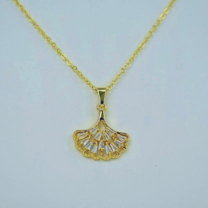 Elegant Fan-Leaf  Neckless Set | 20% OFF