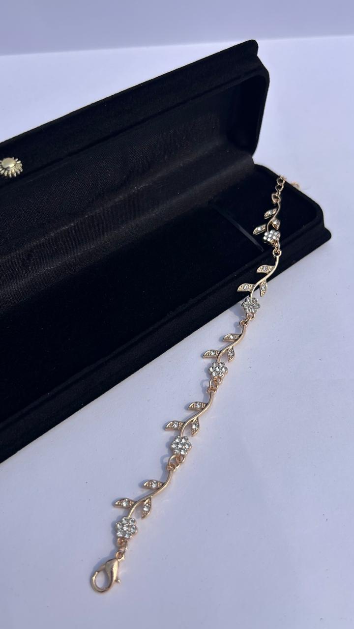 Floral Leaf Elegant Bracelet – 2 Colors Collection | Flat 20% OFF